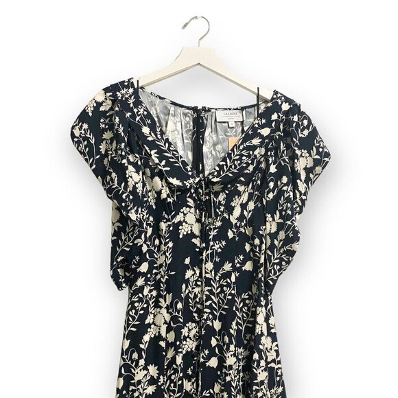 La Ligne Midi Dress, Flora dress, Silk, Size 0, Blue/Cream, New with tag - Picture 8 of 15